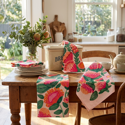 Desert Flowers Tea Towel Set.