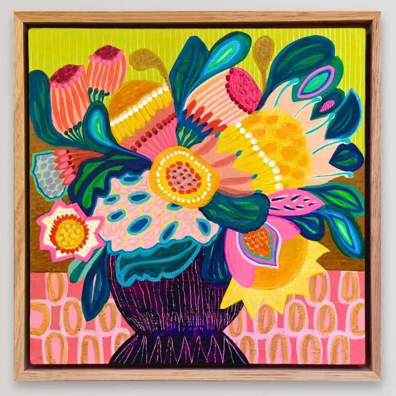 Floral Fantasia Original Painting Kirsten Katz