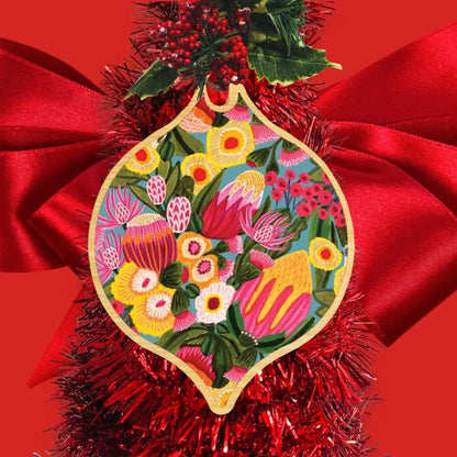 Flowers From The Bush Australian Christmas Bauble  Kirsten Katz