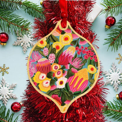 Flowers From The Bush Australian Christmas Bauble  Kirsten Katz