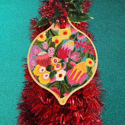 Flowers From The Bush Australian Christmas Bauble  Kirsten Katz