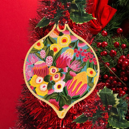 Flowers From The Bush Australian Christmas Bauble  Kirsten Katz