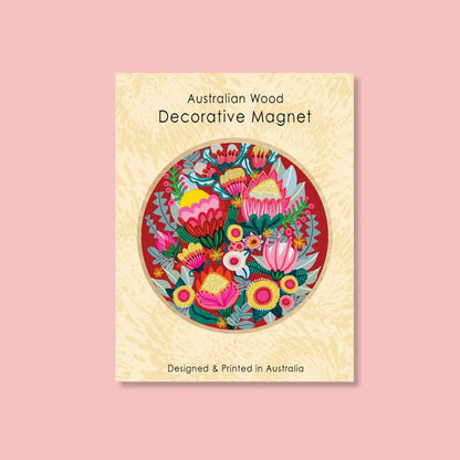 Flowers From The Bush Magnet & Card Set  Kirsten Katz