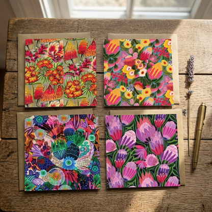Set of 4 Greeting Cards – Garden of Eden