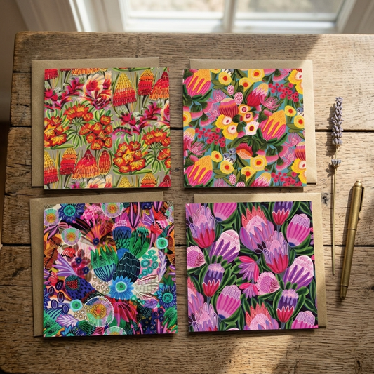 Set of 4 Greeting Cards – Garden of Eden