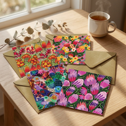 Set of 4 Greeting Cards – Garden of Eden