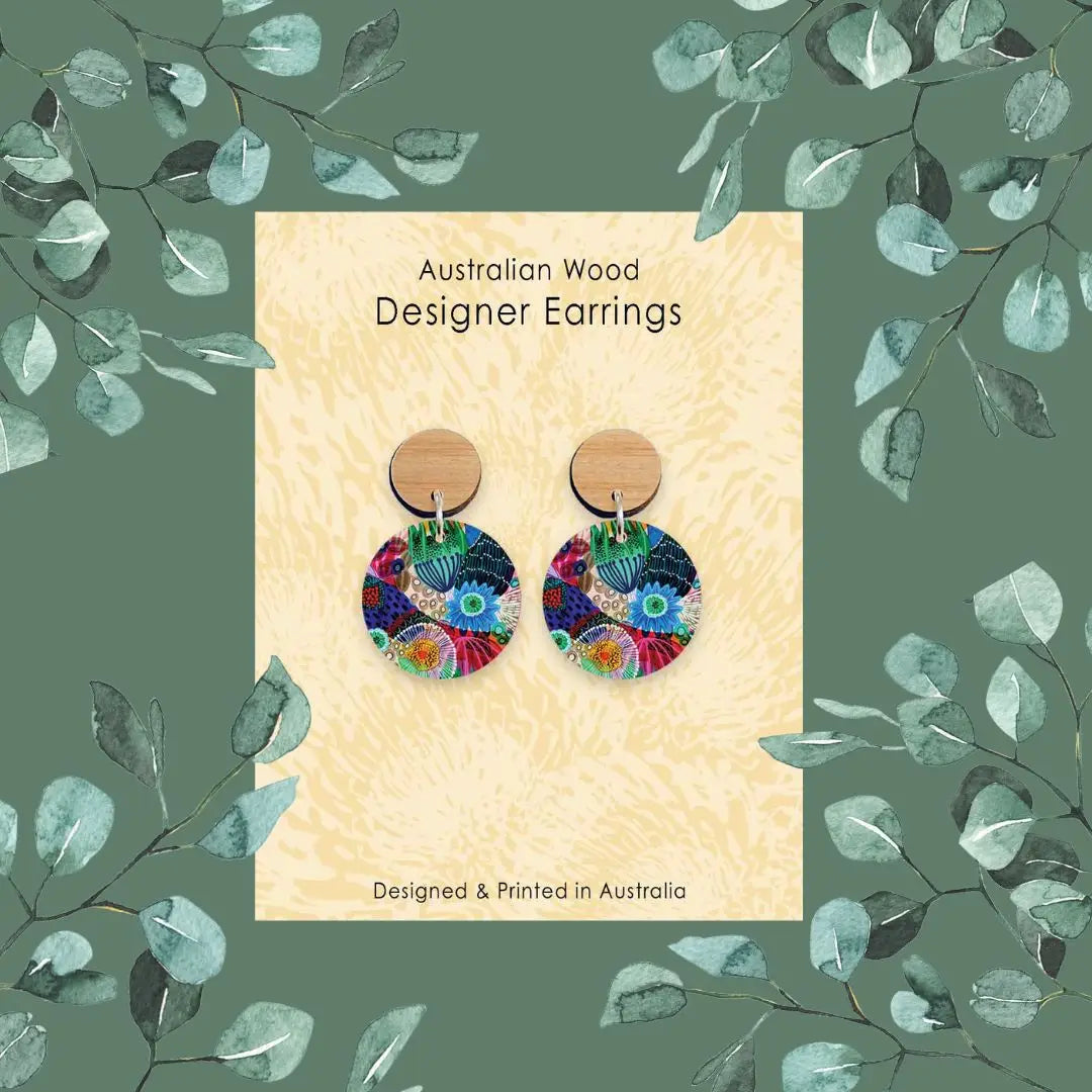 Garden of Eden Wooden Earrings  Kirsten Katz