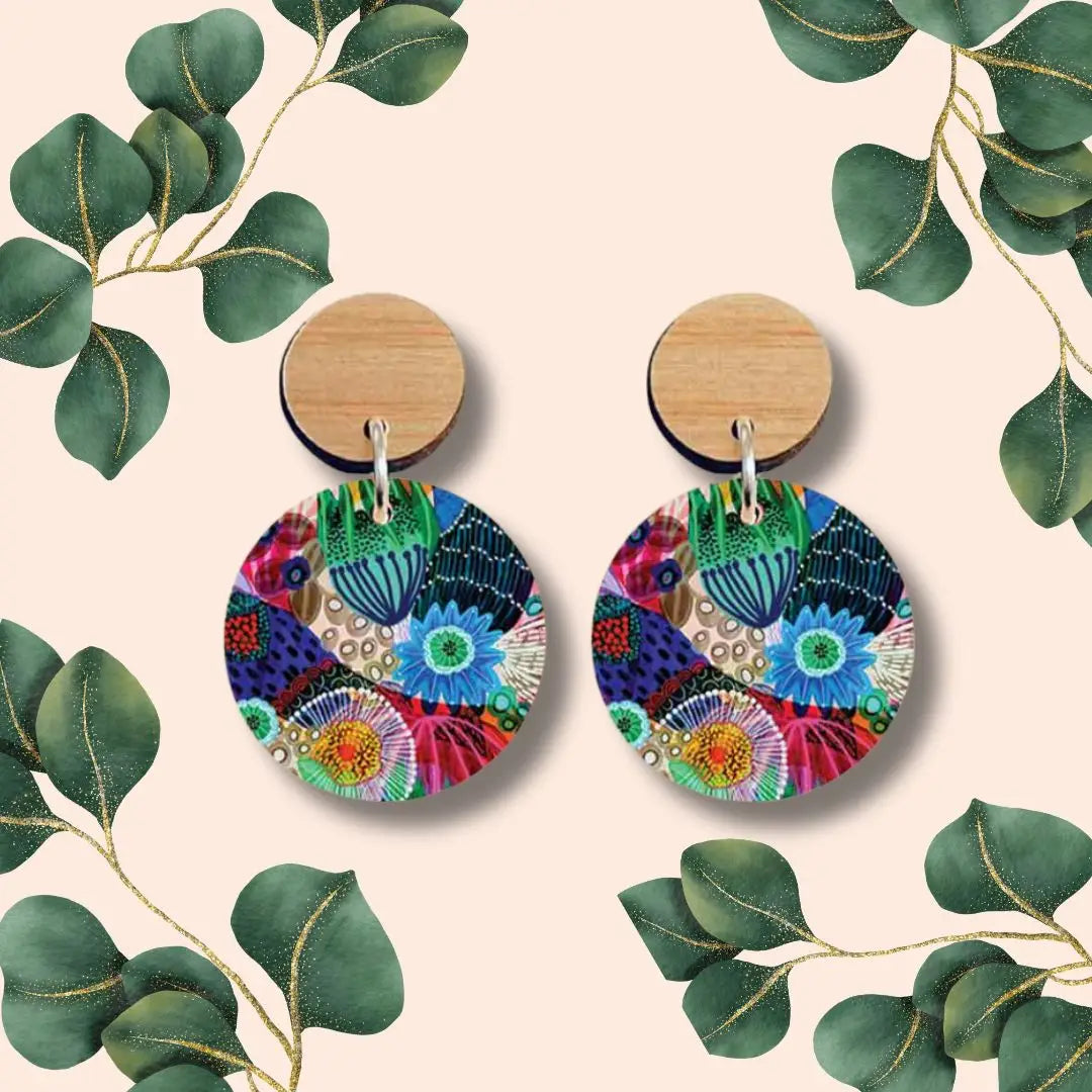 Garden of Eden Wooden Earrings  Kirsten Katz