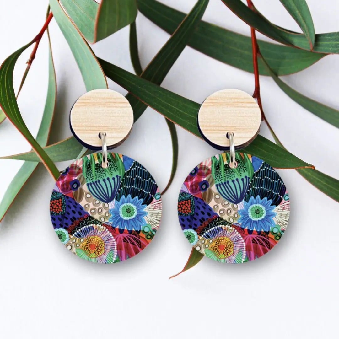Garden of Eden Wooden Earrings  Kirsten Katz