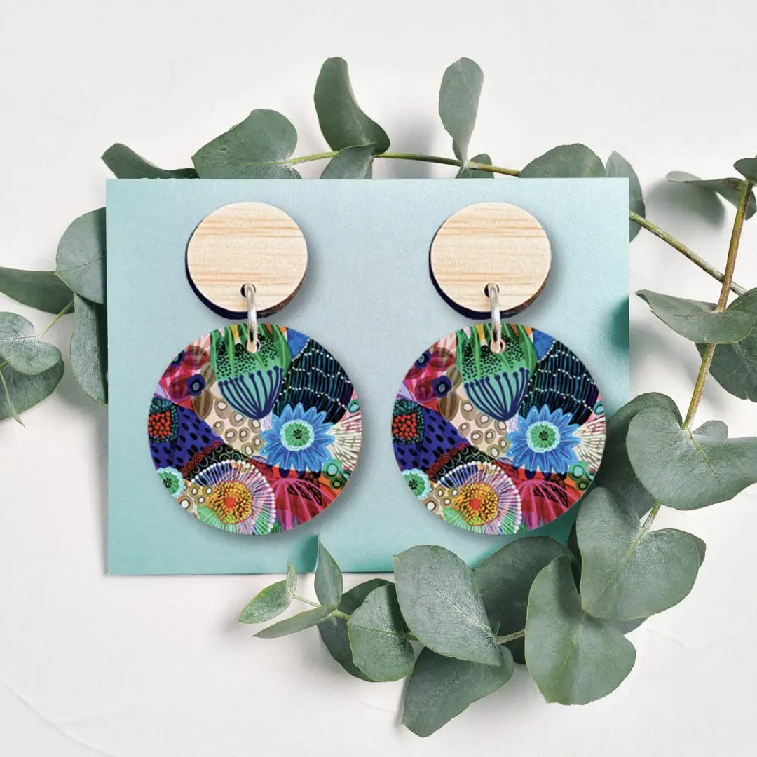 Garden of Eden Wooden Earrings  Kirsten Katz