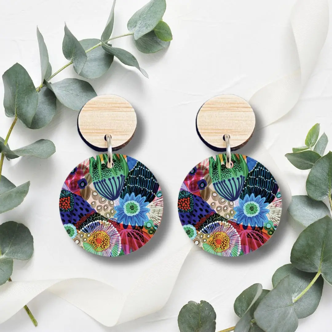 Garden of Eden Wooden Earrings  Kirsten Katz