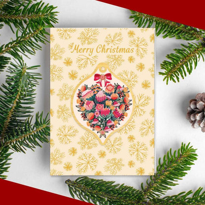 Heart of Flowers Australian Christmas Card & Bauble Kirsten Katz