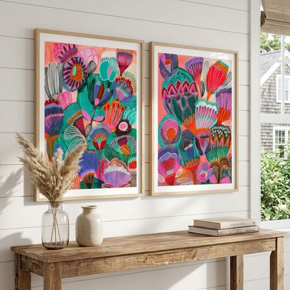 Modern Australian botanical wall art print set by Kirsten Katz, inspired by the Kimberley region of Western Australia