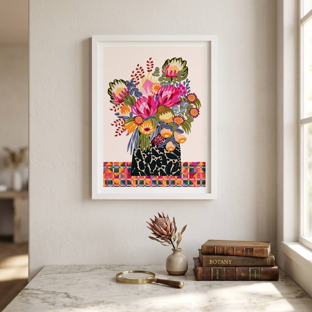 Birthday Bouquet Wall Art Print
