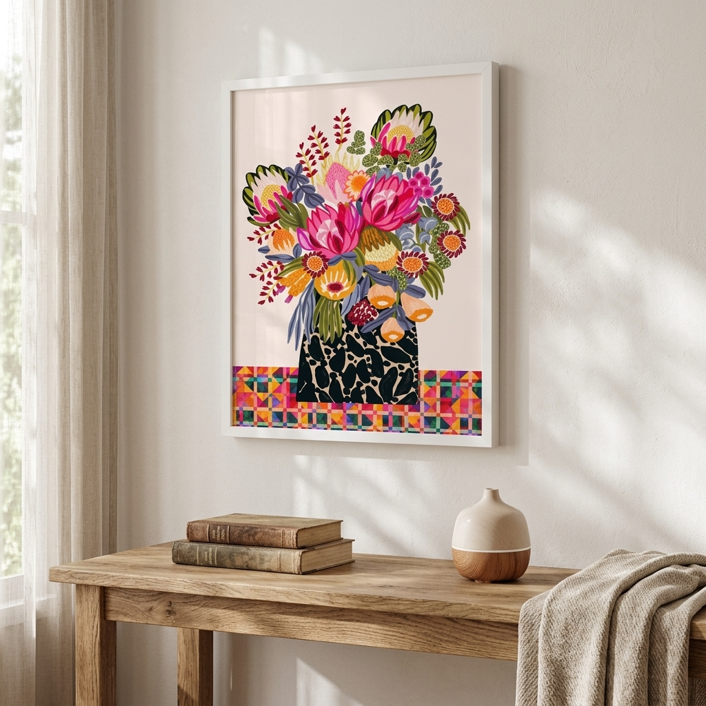 Birthday Bouquet Wall Art Print
