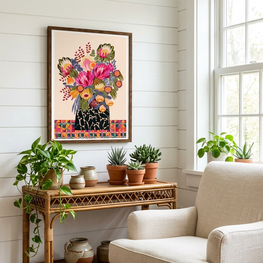 Birthday Bouquet Wall Art Print
