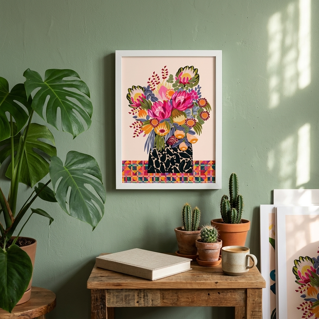 Birthday Bouquet Wall Art Print