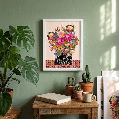 Birthday Bouquet Wall Art Print