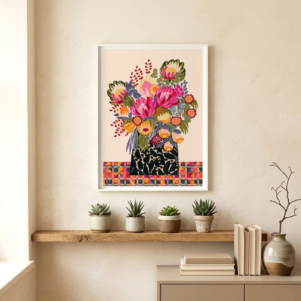 Birthday Bouquet Wall Art Print