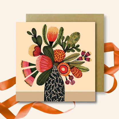 Native Flora Vase Greeting Card - Kirsten Katz