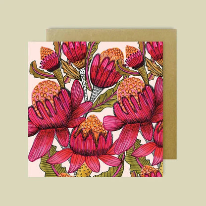 Waratahs Greeting Card - Kirsten Katz