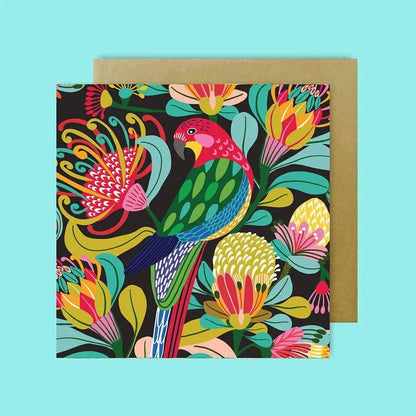 Rosella Paradise Greeting Card - Kirsten Katz