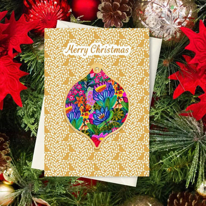 Lotus Flowers Australian Christmas Card & Bauble Kirsten Katz