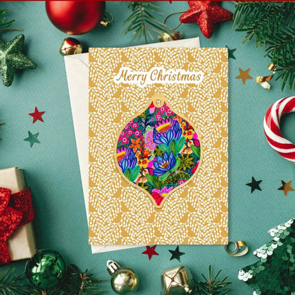 Lotus Flowers Australian Christmas Card & Bauble Kirsten Katz
