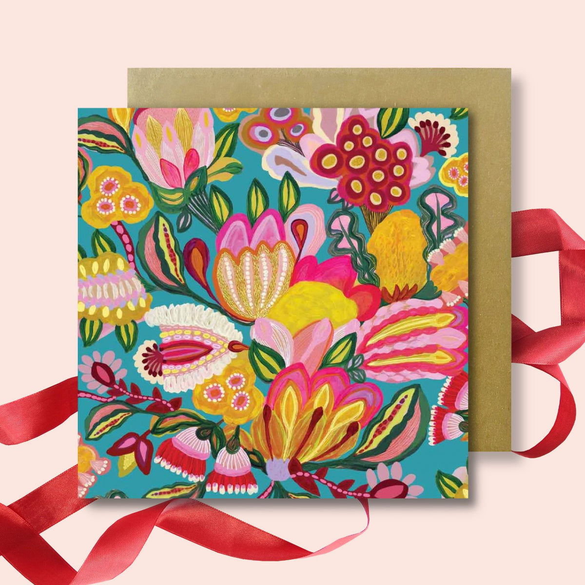Sugarplum Flowers Greeting Card - Kirsten Katz