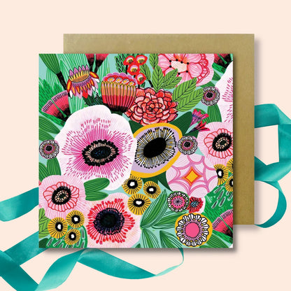 Pastel Beauties greeting card 4 - hand-painted botanical art by Kirsten Katz