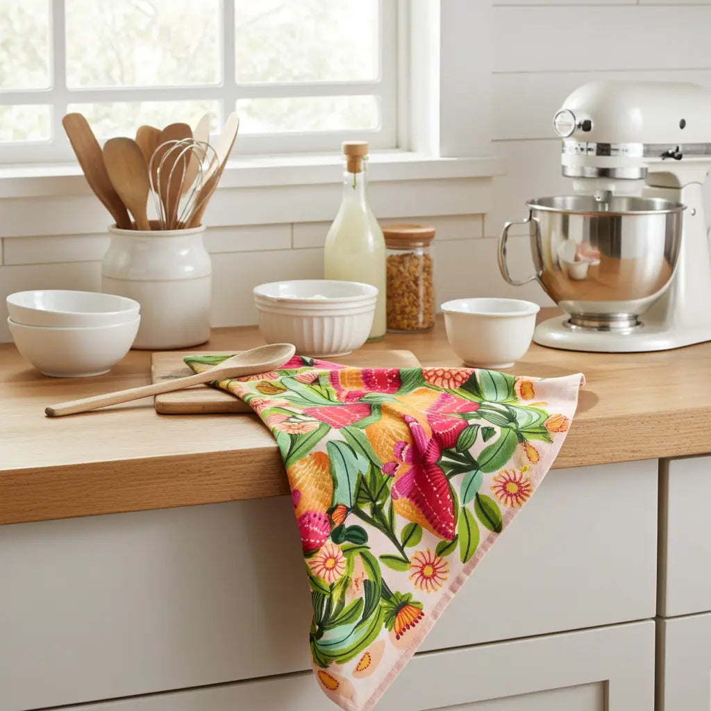 Protea Blooms Designer Tea Towel