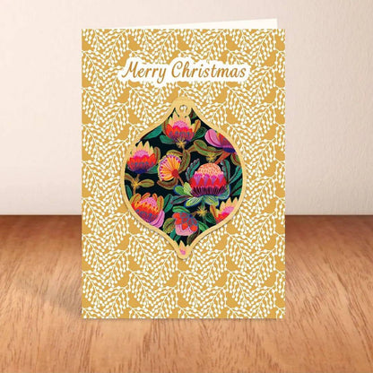 Protea Australis Christmas Card & Wooden Ornament Kirsten Katz