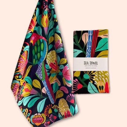 Rosella Majestica Designer Tea Towel