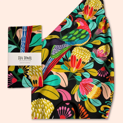 Rosella Majestica Designer Tea Towel