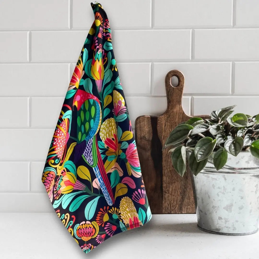 Rosella Majestica Designer Tea Towel