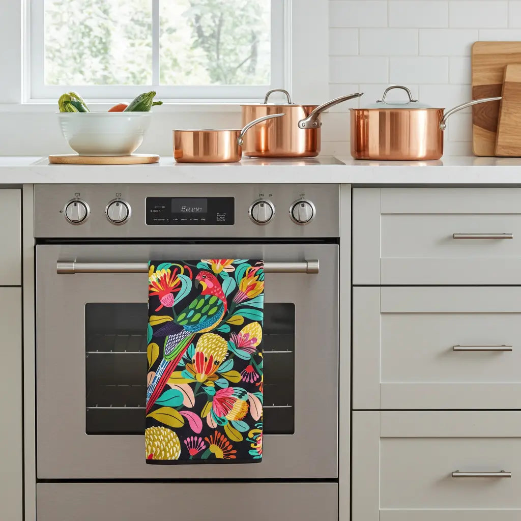 Rosella Majestica Designer Tea Towel