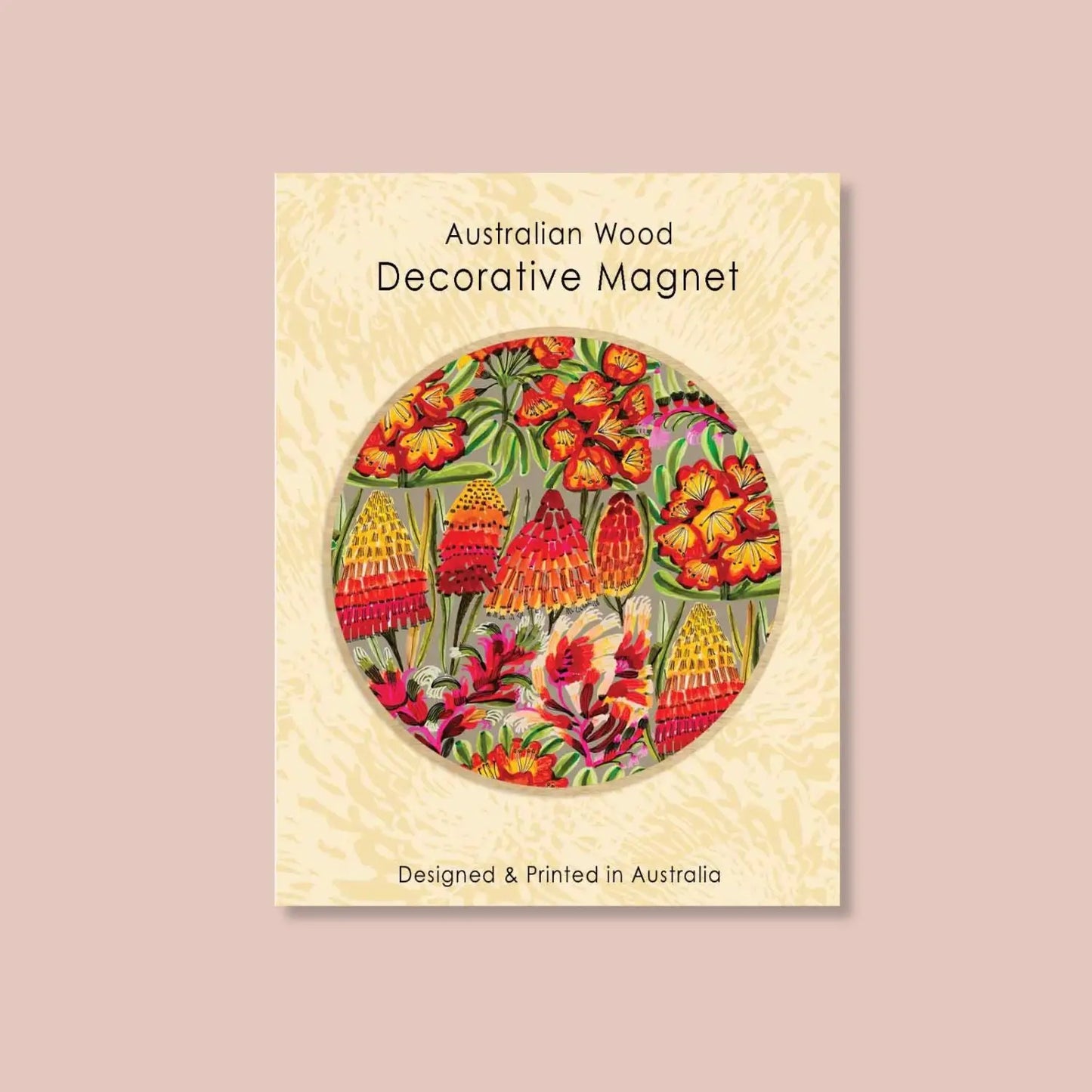 Red Hot Pokers Magnet & Card Set  Kirsten Katz