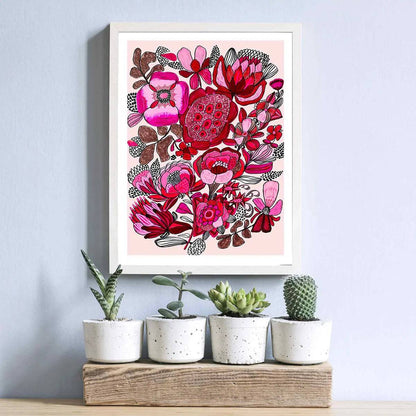 Rosa Botanica Modern Wall Art Print Kirsten Katz