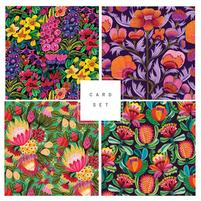 Set of 4 Greeting Cards – Foxglove Fantasy  Kirsten Katz