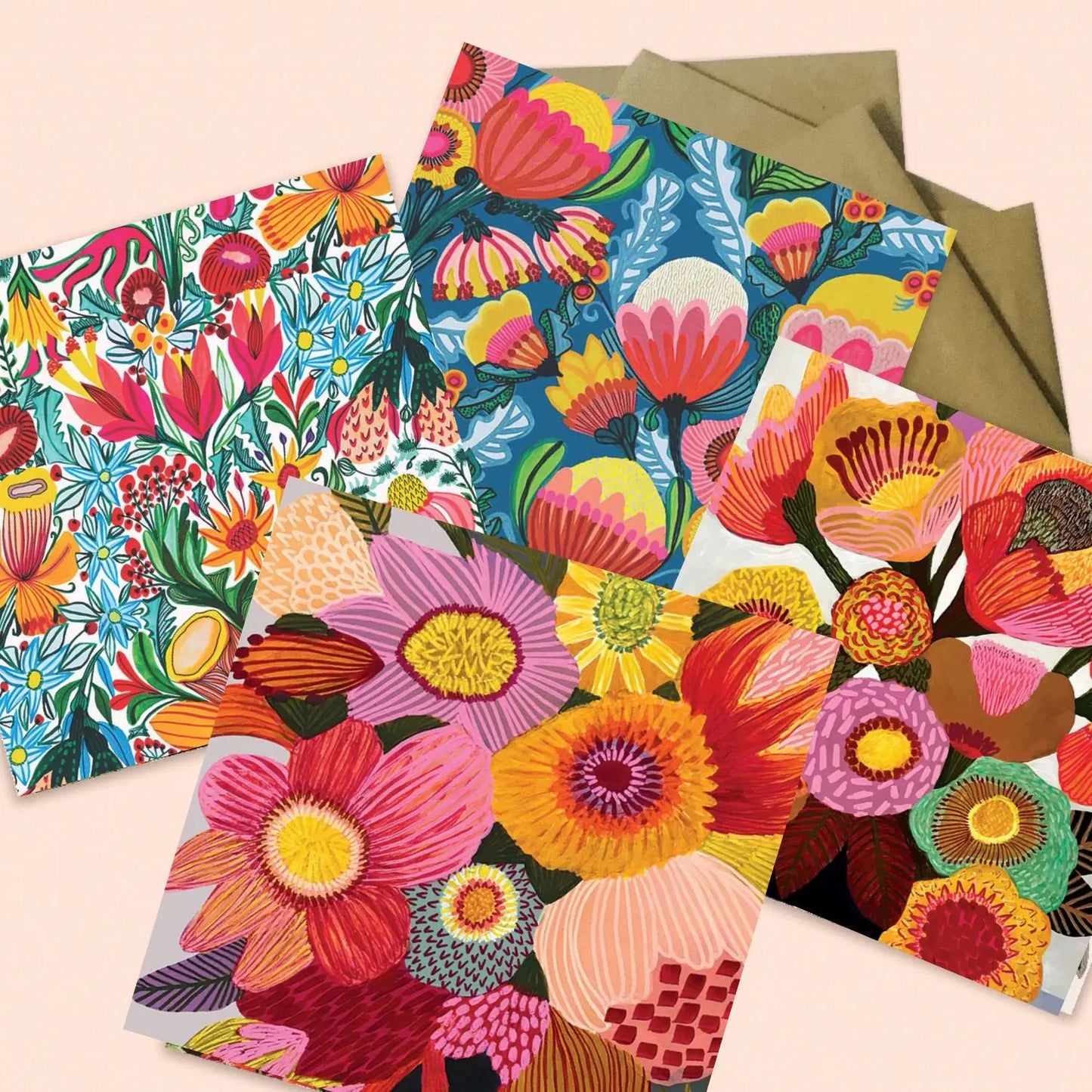 Set of 4 Greeting Cards – Golden Bunch  Kirsten Katz