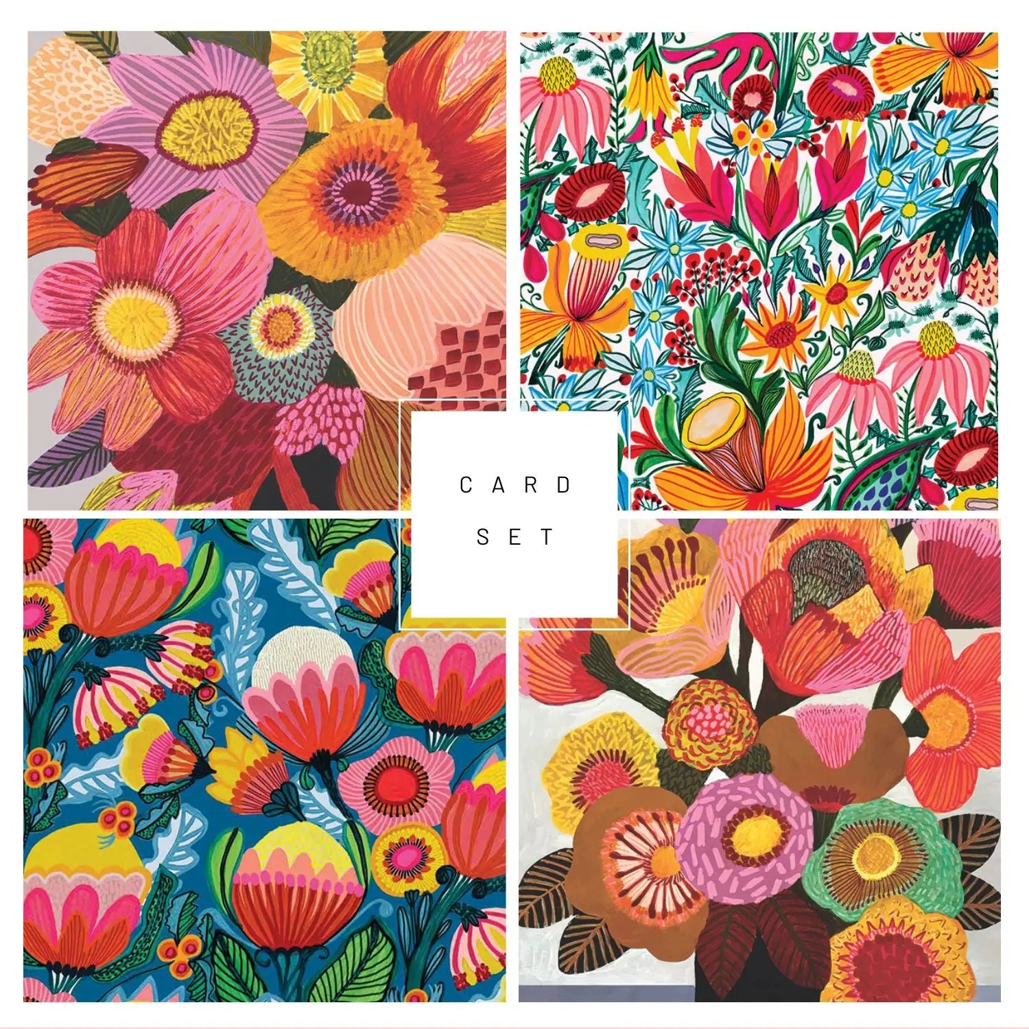 Set of 4 Greeting Cards – Golden Bunch  Kirsten Katz