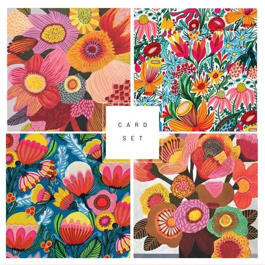 Set of 4 Greeting Cards – Golden Bunch  Kirsten Katz