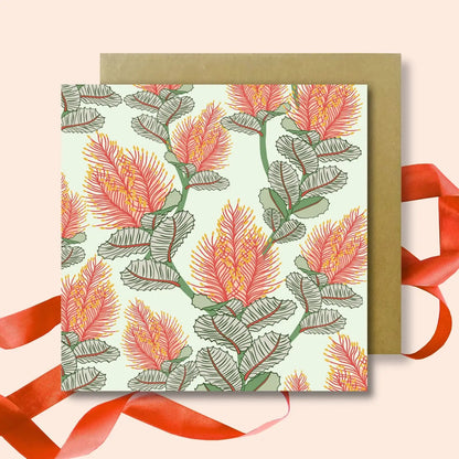 Set of 4 Greeting Cards – Peony & Proteas  Kirsten Katz