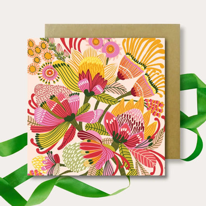 Set of 4 Greeting Cards – Peony & Proteas  Kirsten Katz