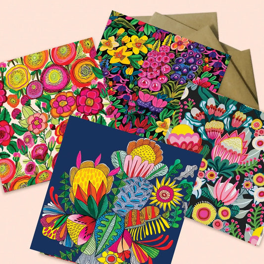 Set of 4 Greeting Cards – Wild Things  Kirsten Katz