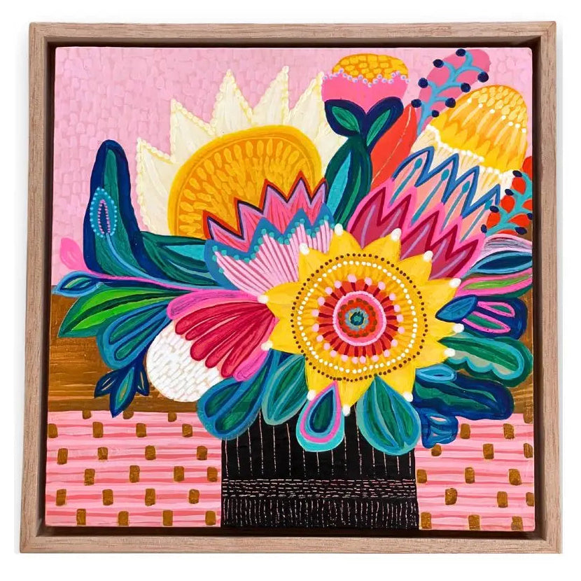 Sunflower & Proteas Original Painting Kirsten Katz