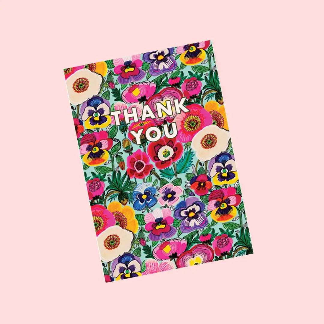 Thank You Card – Pansy & PoppY Flowers  Kirsten Katz