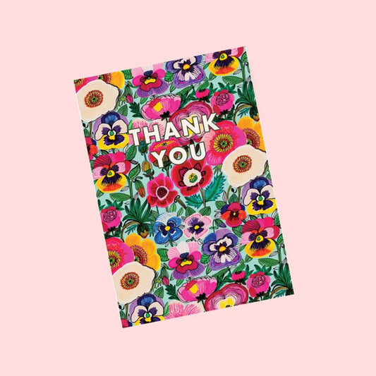 Thank You Card – Pansy & PoppY Flowers  Kirsten Katz