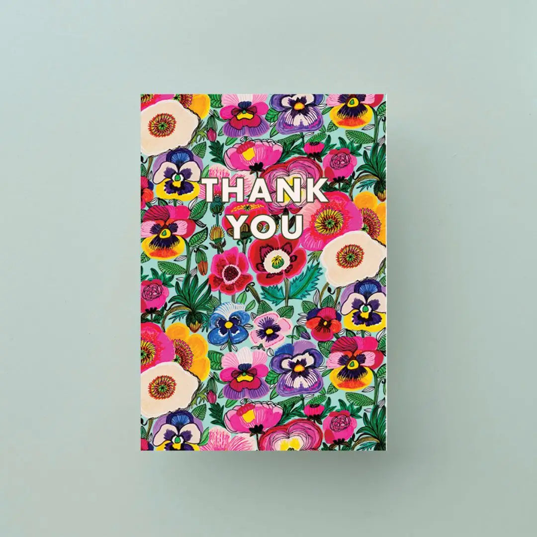 Thank You Card – Pansy & PoppY Flowers  Kirsten Katz
