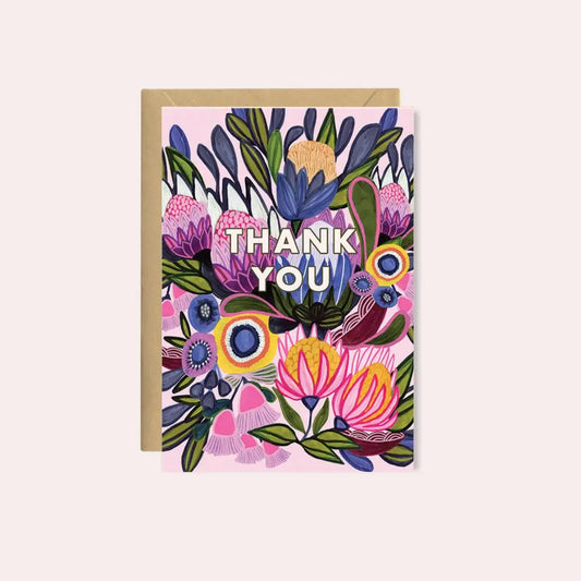 Thank You Card – Protea Magnificia Australian Made  Kirsten Katz
